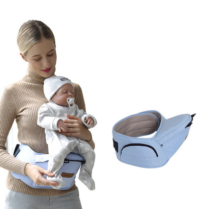 Bambinino™ 2-in-1 Babytrage mit Hüftsitz – Ergonomischer Tragriemen & Taille-Hocker für Neugeborene & Kleinkinder