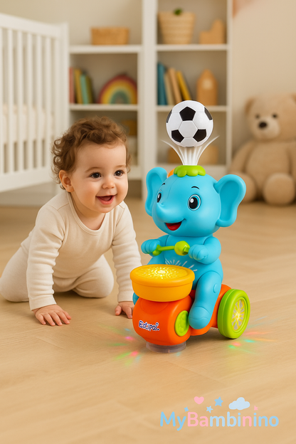 Bambinino Elekrischer Trommel-Elefant- Musik, Bewegung & Spaß für Babys
