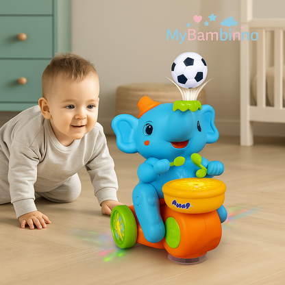 Bambinino Elekrischer Trommel-Elefant- Musik, Bewegung & Spaß für Babys